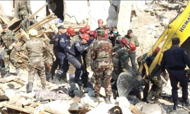 Gəncədə dağıntılar altından daha bir nəfərin meyiti çıxarıldı