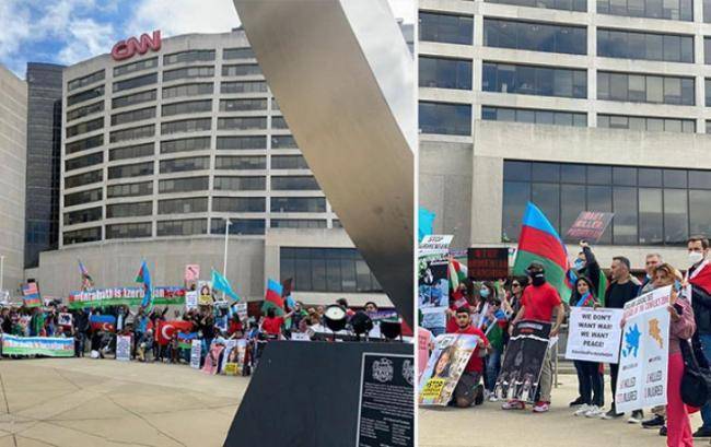 ABŞ-da CNN qarşısında aksiya keçirildi