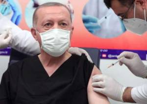 Ərdoğana COVID-19 peyvəndinin ikinci dozası vuruldu Xəbər şəkili