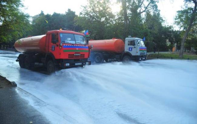 Bakı küçələri növbəti dəfə dezinfeksiya edilir -