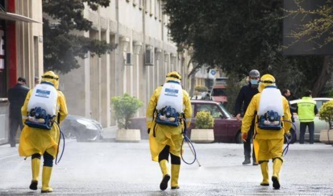 Bakıda gücləndirilmiş dezinfeksiya işləri aparılır