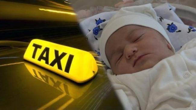 Bakıda taksidə doğulan uşağın görüntüləri -