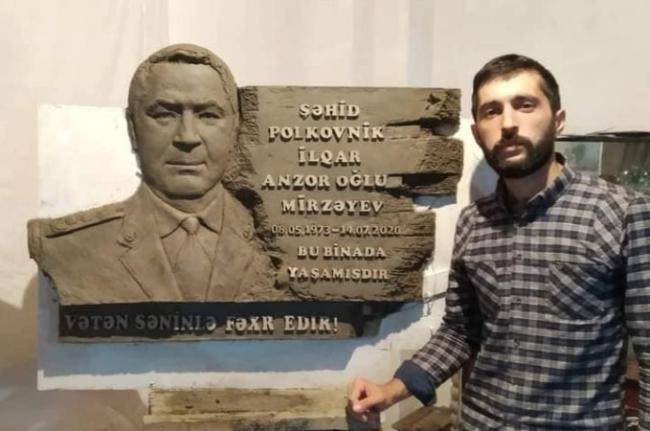 Şəhid polkovnikin barelyefi hazırlandı -