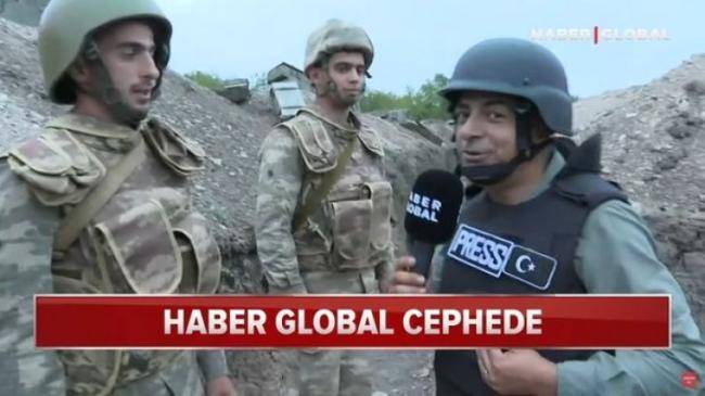 “Haber Global”ın müxbiri ön xətdəki əsgərlərimizin yanında -