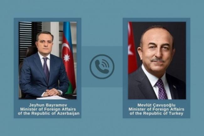 Ceyhun Bayramov və &Ccedil;avuşoğlu telefonla danışdı