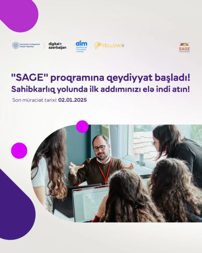 Tələbələr üçün əla fürsət! "SAGE" proqramının 2-ci kohortuna qeydiyyat başladı!