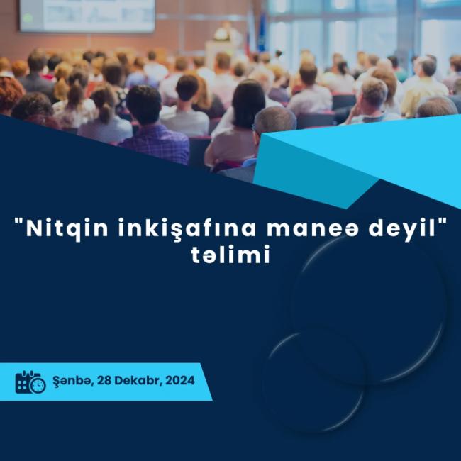 "Nitqin inkişafına maneə deyil" təlimi