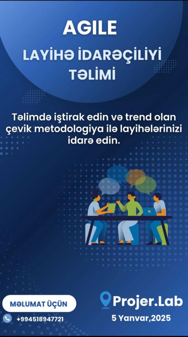 “Agile Layihə İdarəçiliyi" Təlimi Xəbər şəkili