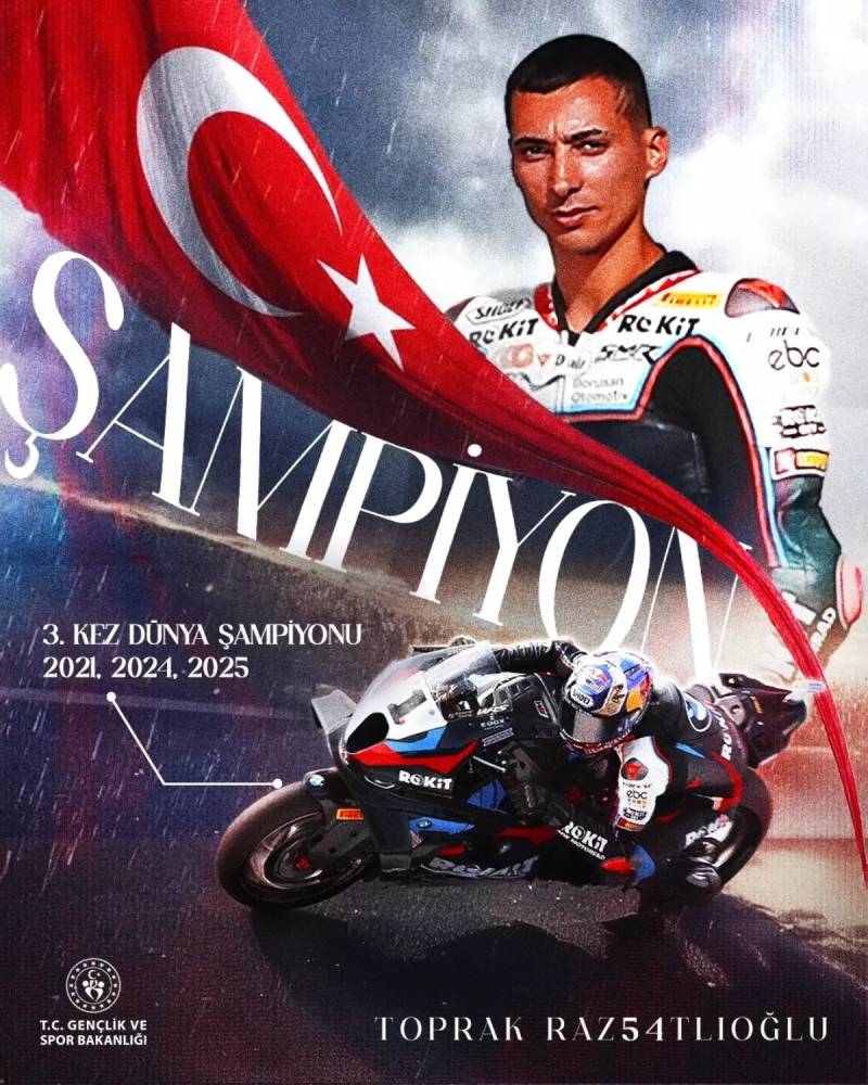 Gənclər və İdman Naziri Toprak Razqatlıoğlunu 2025-ci il Dünya Superbike Çempionluğu Münasibətilə Təbrik Etdi