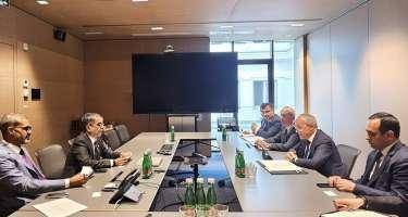 Mikayıl Cabbarov Məhəmməd Saif Əl Suveydi ilə görüşfü