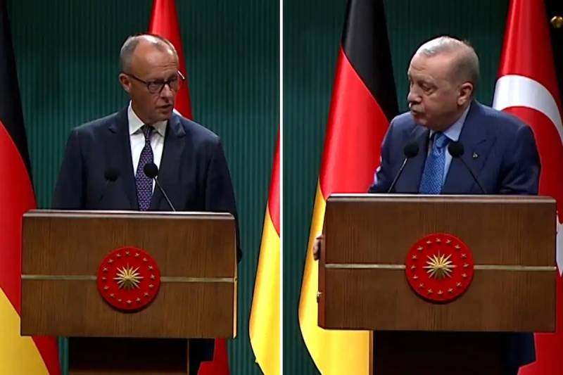 Ərdoğan Almaniya Şansölyəsi Fridrix Merzin İsrailə qəti dəstəyinə sərt etiraz etdi: "Bunu necə görmürsünüz?" Xəbər şəkili