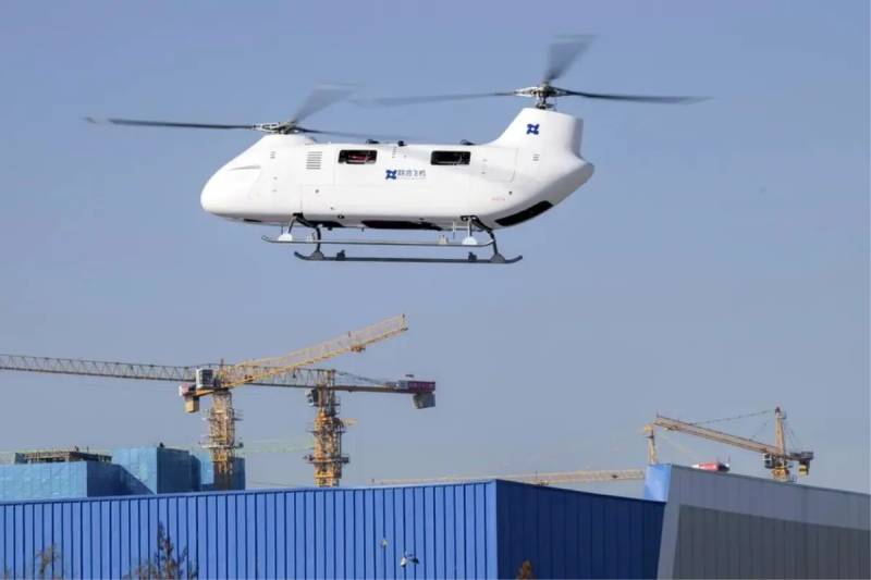 Çinin Ağır Yükgötürmə Qabiliyyətli T1400 Cüt Rotorlu Pilotsuz Helikopteri İlk Uçuşunu Uğurla Başa Vurub Xəbər şəkili