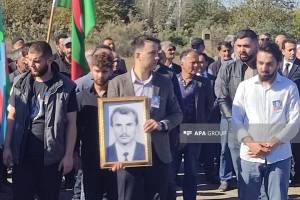 İtkin düşən hərbçi Teymur Allahverdiyevin nəşinin qalıqları Neftçalada dəfn olunub - FOTO