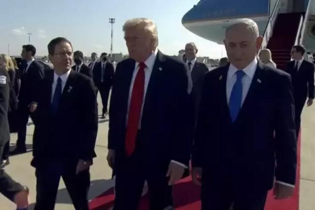 Tramp İsraildə! Netanyahu şəxsən qarşıladı, ilk sözləri bunlar oldu Xəbər şəkili