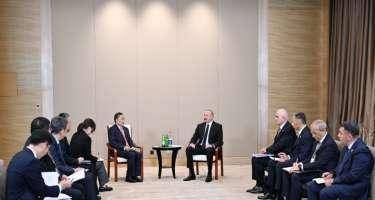 Prezident Çində "CCCC" şirkətinin rəhbəri ilə görüşüb