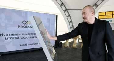 İlham Əliyev müəssisə açılışında iştirak etdi