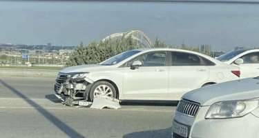 Bakıda qəza tıxaca səbəb oldu -FOTO