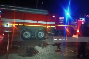 Tovuzda fərdi yaşayış evlərinin birində yanğın başlayıb - FOTO - YENİLƏNİB