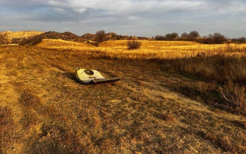 Qəzaya uğrayan təyyarənin ilkFOTOLARI