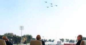 Prezidentlər hərbi parada belə gəldilər -Tarixi görüntülər