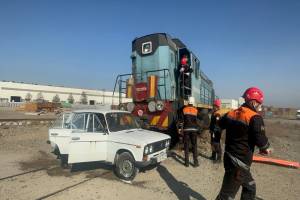 Gəncədə dəmiryolu qəzalarında xilasetmə əməliyyatına dair təlim keçirilib