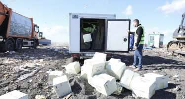 Azərbaycana gətirilmiş 480 kq dondurma məhv edildi