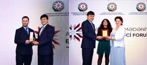 Azərbaycan Mədəniyyət Elçilərinin I Forumunda diaspor nümayəndələri təltif olunub (FOTO)