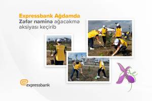 "Expressbank" Ağdamda "Zəfər naminə" ağacəkmə aksiyası keçirib
