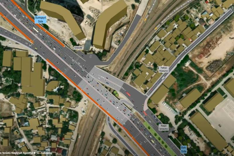 Bakıda iki küçənin kəsişməsində yol hərəkəti yenidən təşkil edilir