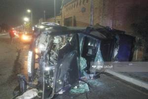 Gəncədə minik avtomobili aşıb, xəsarət alanlar var Xəbər şəkili