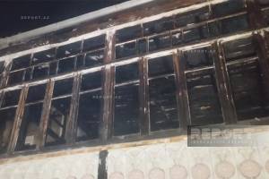 Şamaxıda ikimərtəbəli ev yanır Xəbər şəkili