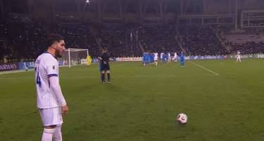 Azərbaycan-Fransa matçında maraqlı anlar -VİDEO