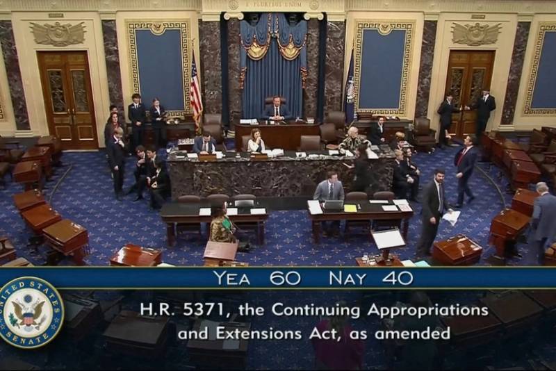 ABŞ Senatı hökumətin maliyyələşdirilməsi ilə bağlı qanun layihəsini təsdiqləyib