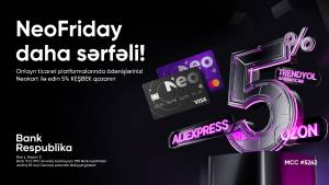 Neokart sahibləri "Black Friday"də 5% keşbek qazanacaq! Xəbər şəkili