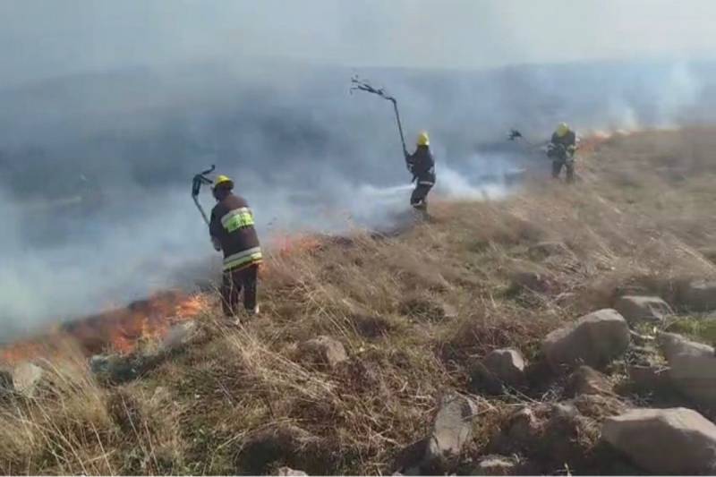 Gədəbəydə dağlıq ərazidə yanğın baş verib - VİDEO