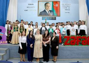 Heydər Əliyev adına liseydə “Sən qalibsən, Azərbaycan!” adlı tədbir keçirilib (FOTO) Xəbər şəkili