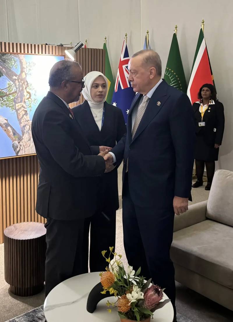 Prezident Ərdoğan G20 Zirvəsi Çərçivəsində Dünya Səhiyyə Təşkilatının Baş Direktorunu Qəbul Etdi