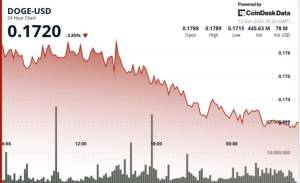 Bitcoinin kəskin enişi: Dogecoin kritik həddə çatdı, əsas altkoinlər 5% dəyər itirdi