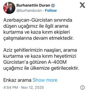 Qəzada həlak olan hərbçilərin nəşi Türkiyəyə aparılacaq Xəbər şəkili