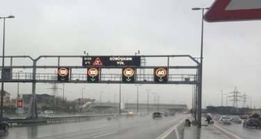 Bu yolda sürət həddi endirildi