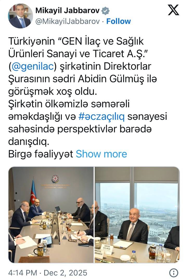 Mikayıl Cabbarov paylaşım etdi -FOTO