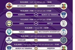 Qadın və kişi voleybolçular arasında Azərbaycan Yüksək Liqasında növbəti turun proqramı müəyyənləşib Xəbər şəkili