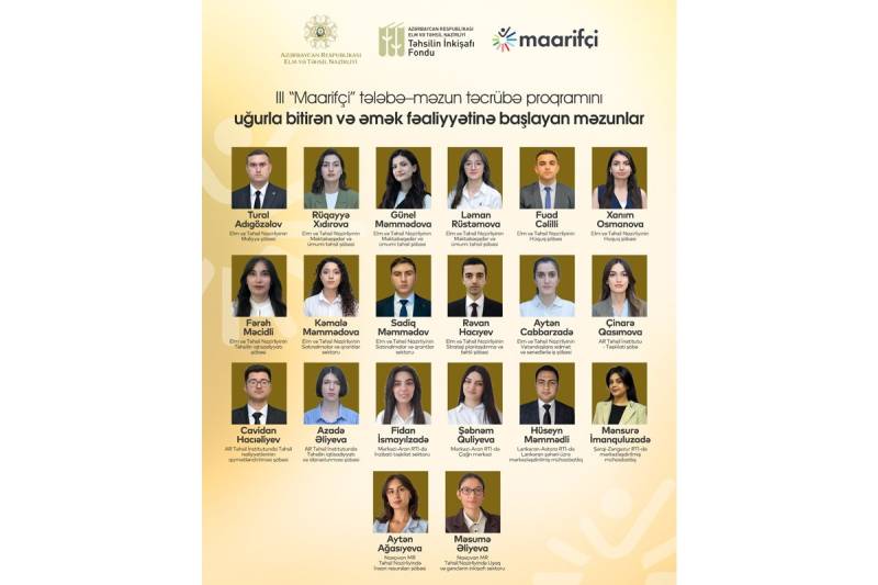 “Maarifçi”lər əmək fəaliyyətinə başlayıblar