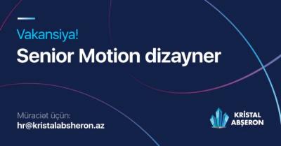 "Motion dizayner" vakansiyası Xəbər şəkili